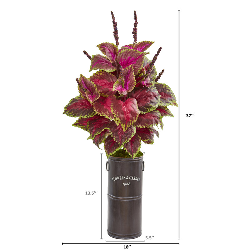 Plante coleus artificielle en pot de fleurs