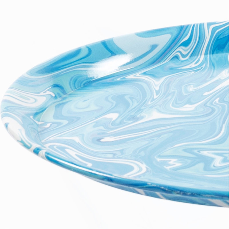 Table d'appoint ronde, Bleu, Bleu