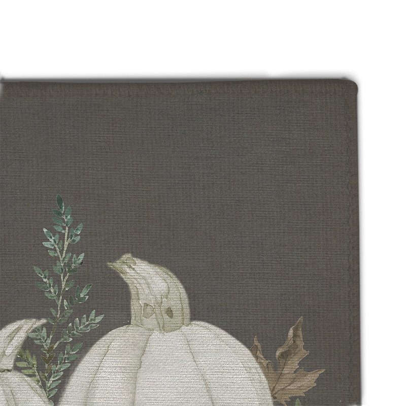 Heirloom Harvest Pumpkin Chenille Indoor Rug, Rectangle 5' x 7'