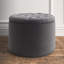 Repose-pieds rond avec rangement en velours Alvin-52039694