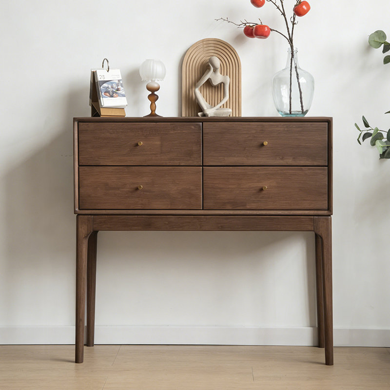 Nordic style modern simple brown console table