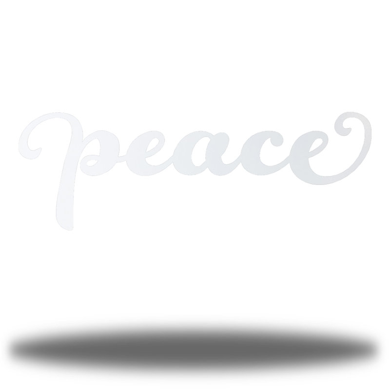 Estabanez Peace Décor, H 4 po x l 12 po x P 0,01 po, Blanc