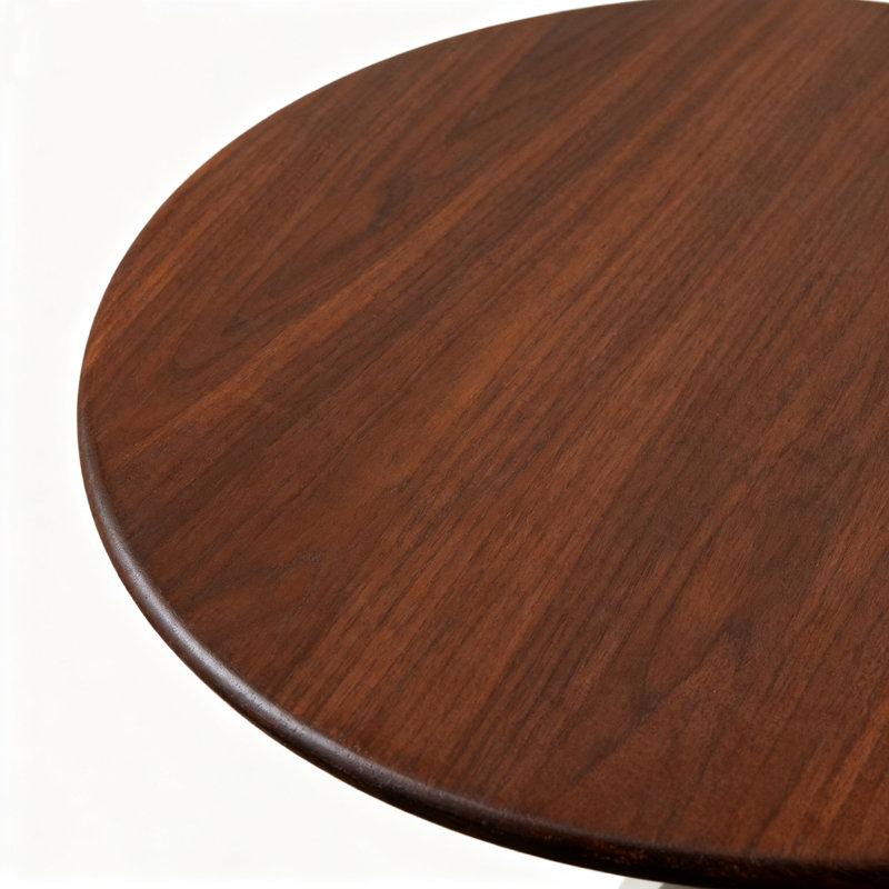 Table de salle à manger Tulip, H 29,13 po x L 23,63 po x l 23,63 po, Noir, Noyer
