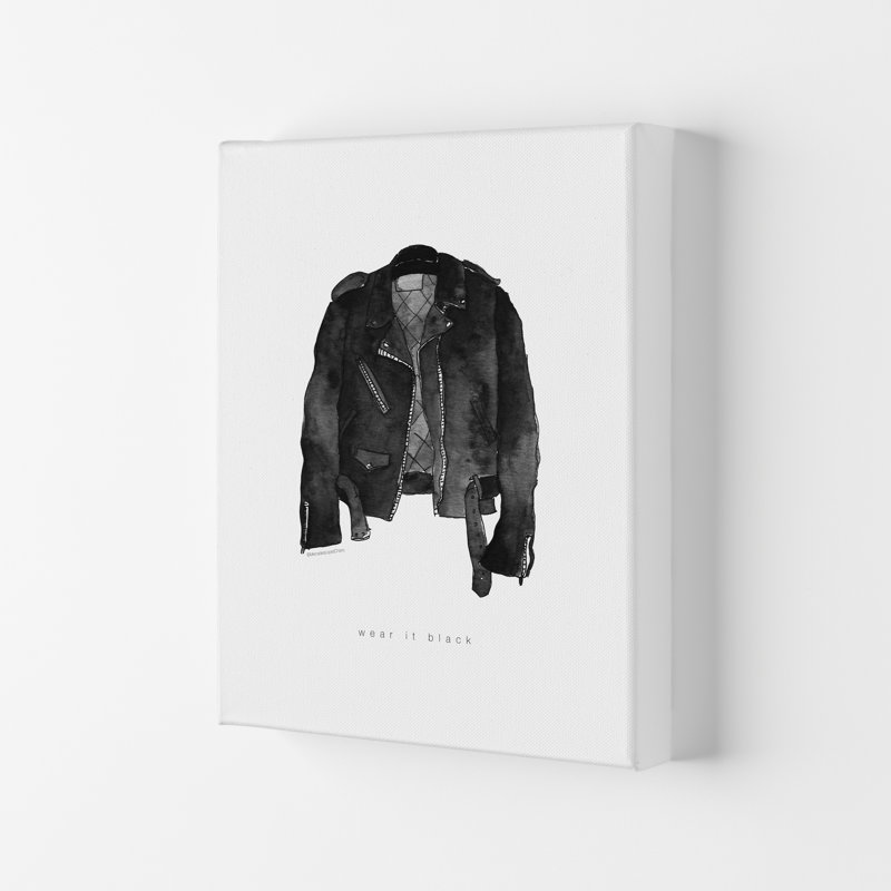 Wear It Black Leather Jacket - Print, No Frame, 59.4 cm H x 42 cm W x 1 cm D