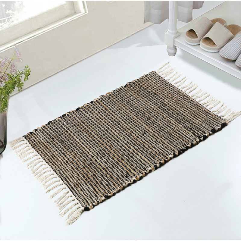 Antranigian Black Hand Woven Area Rug, Rectangle 60 x 90cm