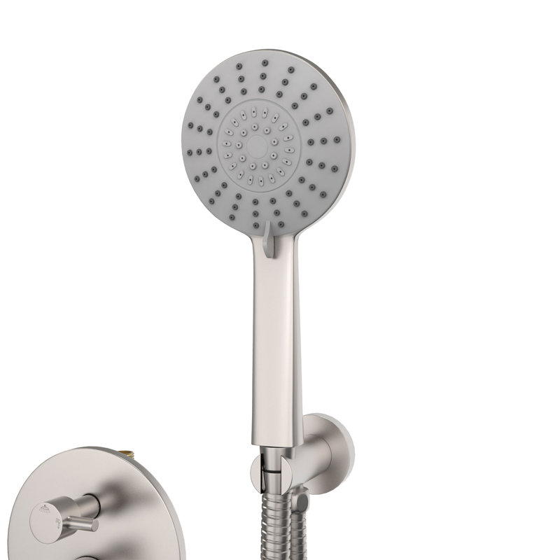 Ensemble de robinet de douche avec douche à main Aquata Rain Fall (valve incluse), Nickel brossé