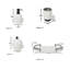Ensemble d'accessoires de salle de bain 8 pièces à garniture noire de Dubaï-110995503