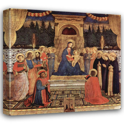 Madone avec l'enfant, saints et crucifixion