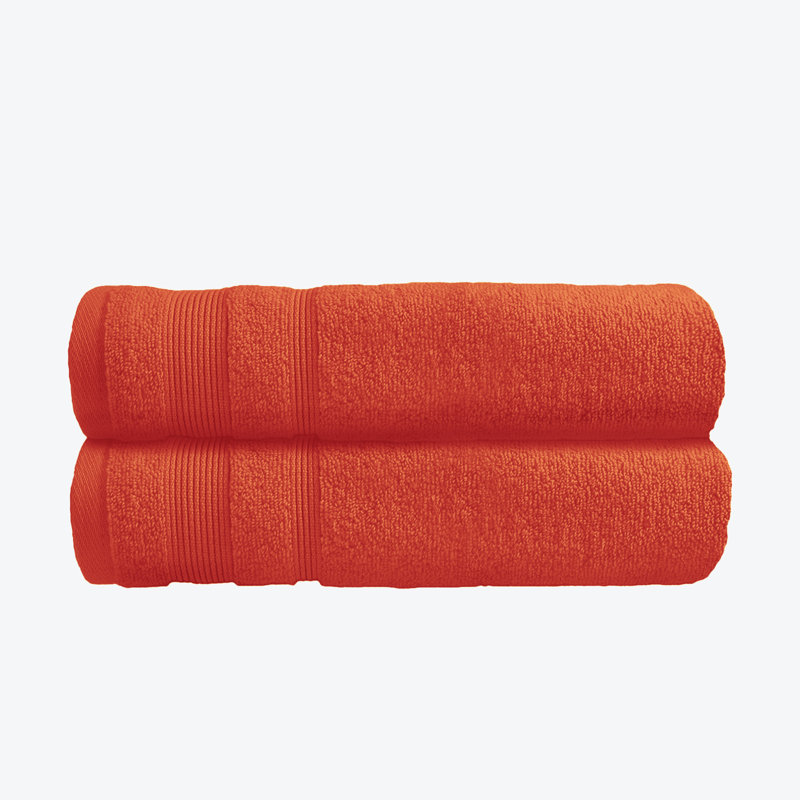 Quick Dry Luxury Standard Cotton Bath Towels Set, Terracotta
