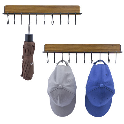 2 Piece Wall Cap Key Storage Organizer Hooks