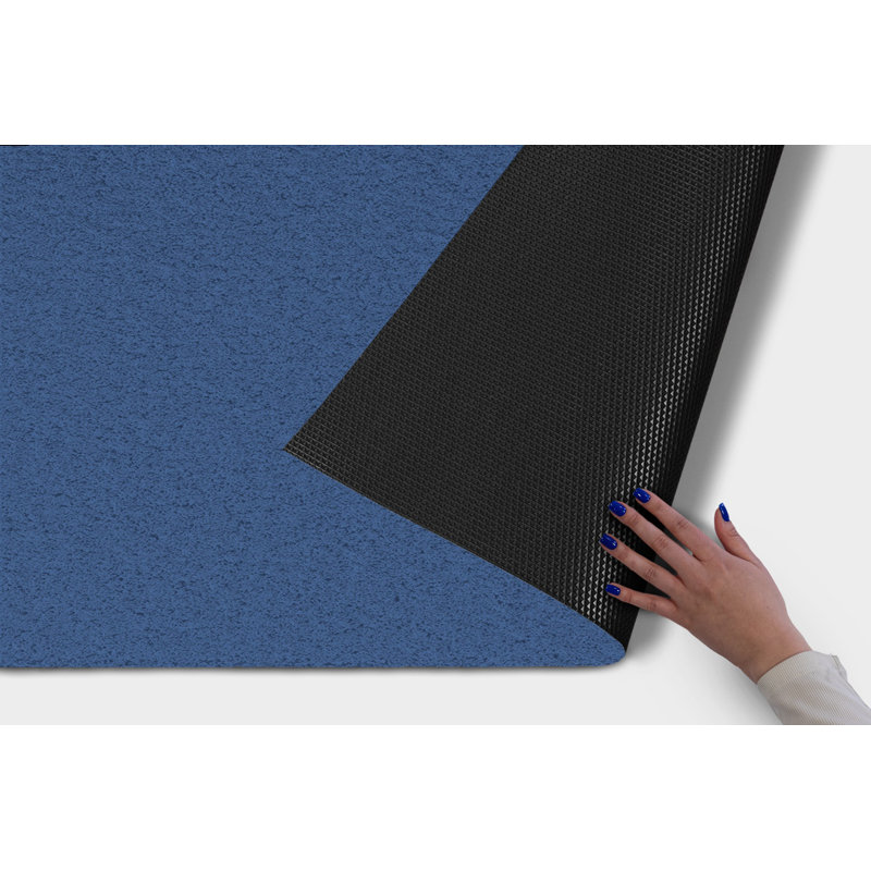 Non-Slip Outdoor Doormat, Muffled Blue