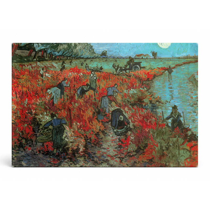The Red Vineyard (1888) - Art mural sur toile paysage, 14" W x 11" H