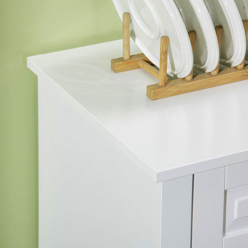 Armoire à café avec 2 tiroirs et tablettes réglables pour rangement fonctionnel
