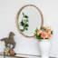 28 po, miroir rond en bois, miroir mural pour la salle de bain, miroir
