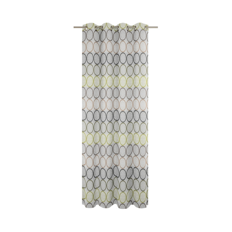 Deguzman Room Darkening Curtain Single Panel, 132cm Width x 145cm Drop, Green/Blue