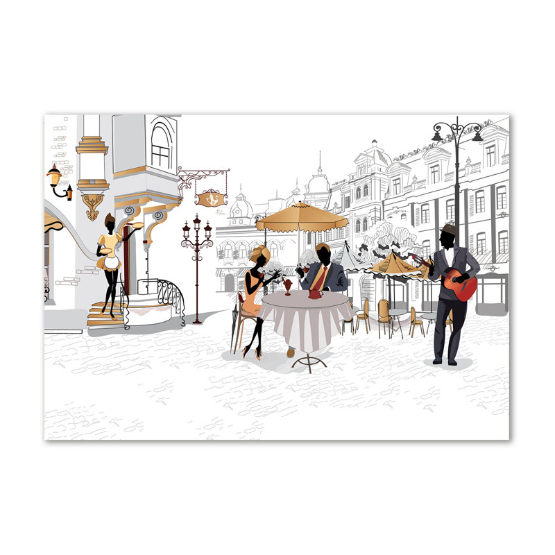 Café - No Frame Print on Canvas