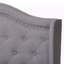 Lit à oreilles tapissier moderne et contemporain Keevagh, gris, H 55,5 po x l 81 po x L 85,5 po-116478950-116478951