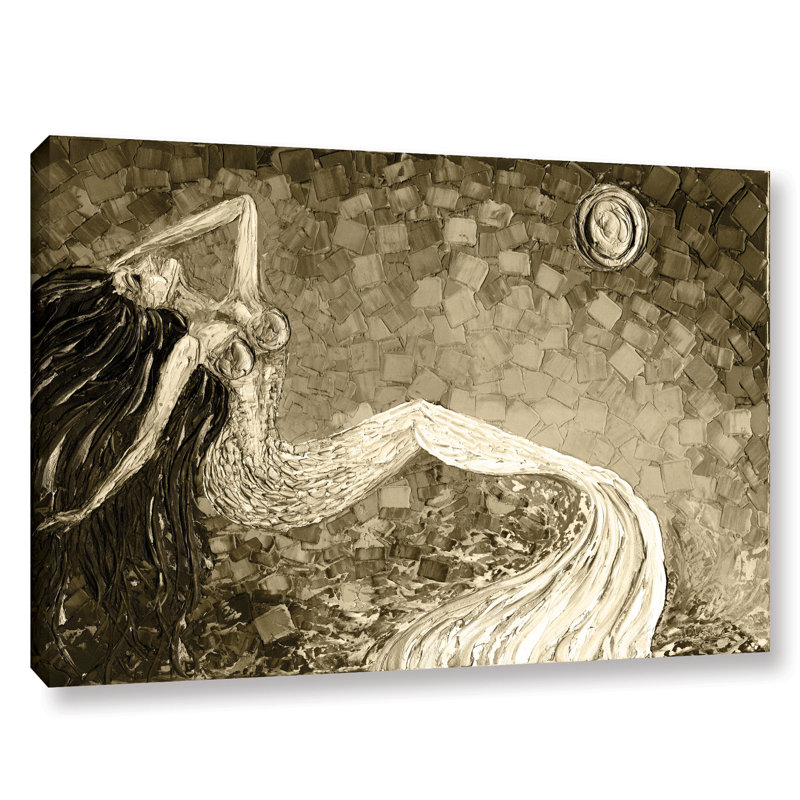 " Mermaid Sepia " by Susanna Shaposhnikova, 32" H x 48" W x 2" D