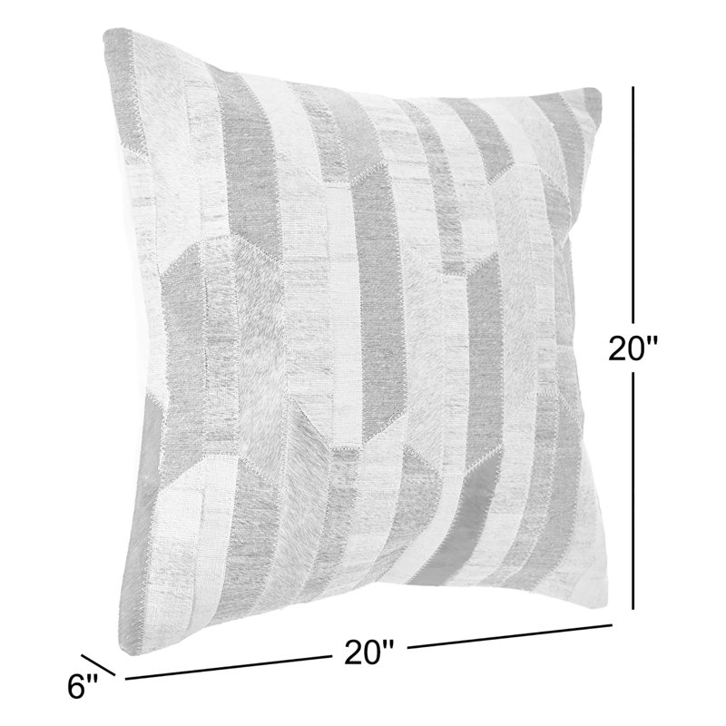 Thais Geometric 8" Throw Pillow, Ivory & Black, Polyfill