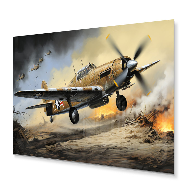 Old Military Plane During Wwii I, 16" H x 32" W x 1" D