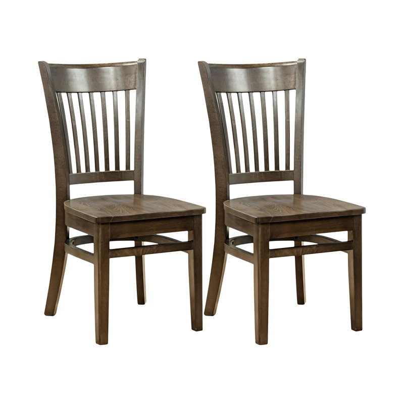 18'' H Solid Wood Side Chair, Walnut