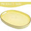 Plateau de service jaune ovale en plastique