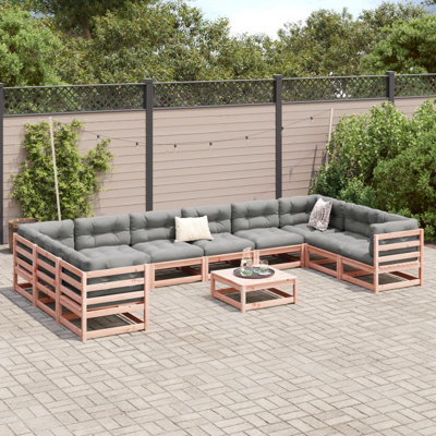 Vidaxl 11 Piece Garden Sofa Set Solid Wood Pine
