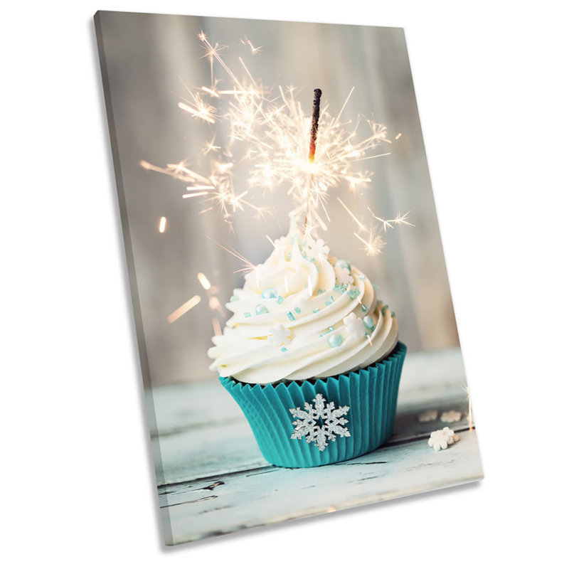 X0434 Cupcake Kitchen Sparkler - Wrapped Canvas Print, 54cm H x 36cm W