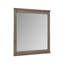 Miroir de commode Niti, cadre en bois de bouleau gris rustique, 41 x 42-126034606