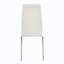 Chaise de salle à manger blanche pour 4 personnes avec cuir PU et pieds argentés brillants, créant un environnement agréable Chaises confortables Grands rassemblements familiaux