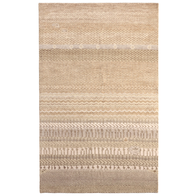 Jaipur Living Roza LIB16 Handknot Ikat Yellow/Tan Area Rug (12'X15'), Rectangle 6' x 9'