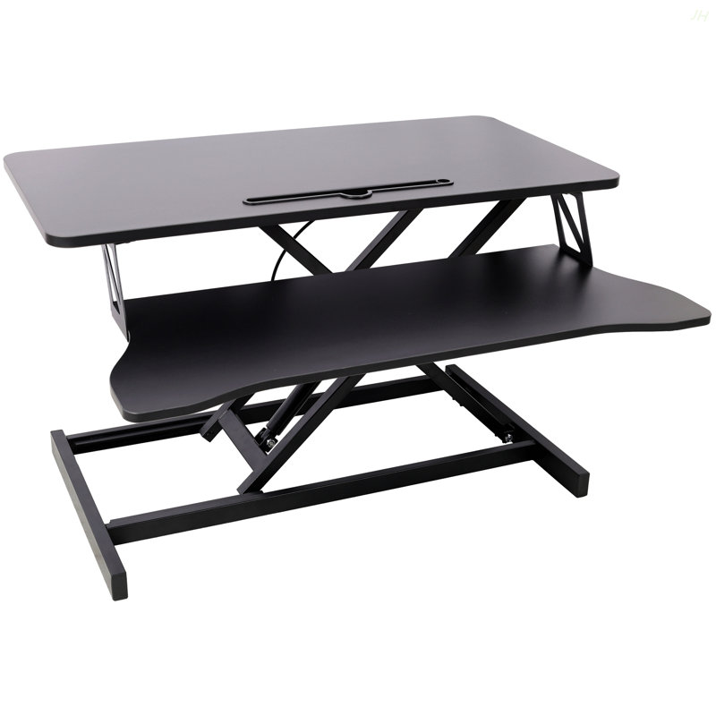 Adjustable Height Standing Laptop Desk,Adjustable Sit To Stand Up Workstation  With Keyboard Tray,Black, Black