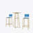  Bar table and chairs three piece set, frame, sponge made seat cushions and backrests, bar table with storage function-1297698840