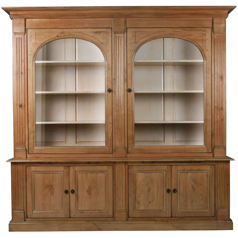 Bibliothèque en bois massif H 90,9 "x l 95,7" Logis
