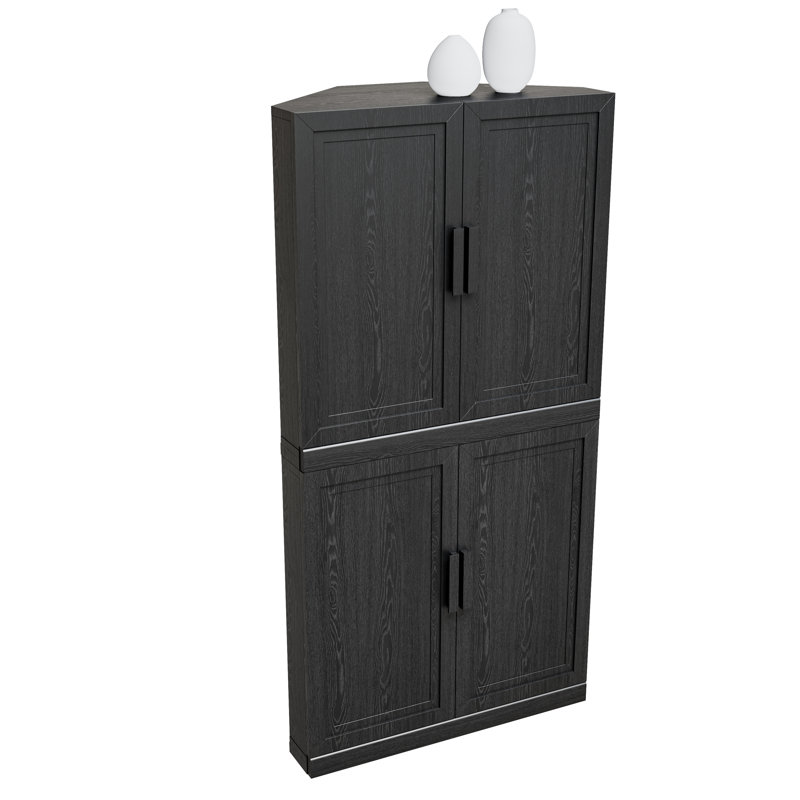 Armoire de coin de cuisine Reno, Noir