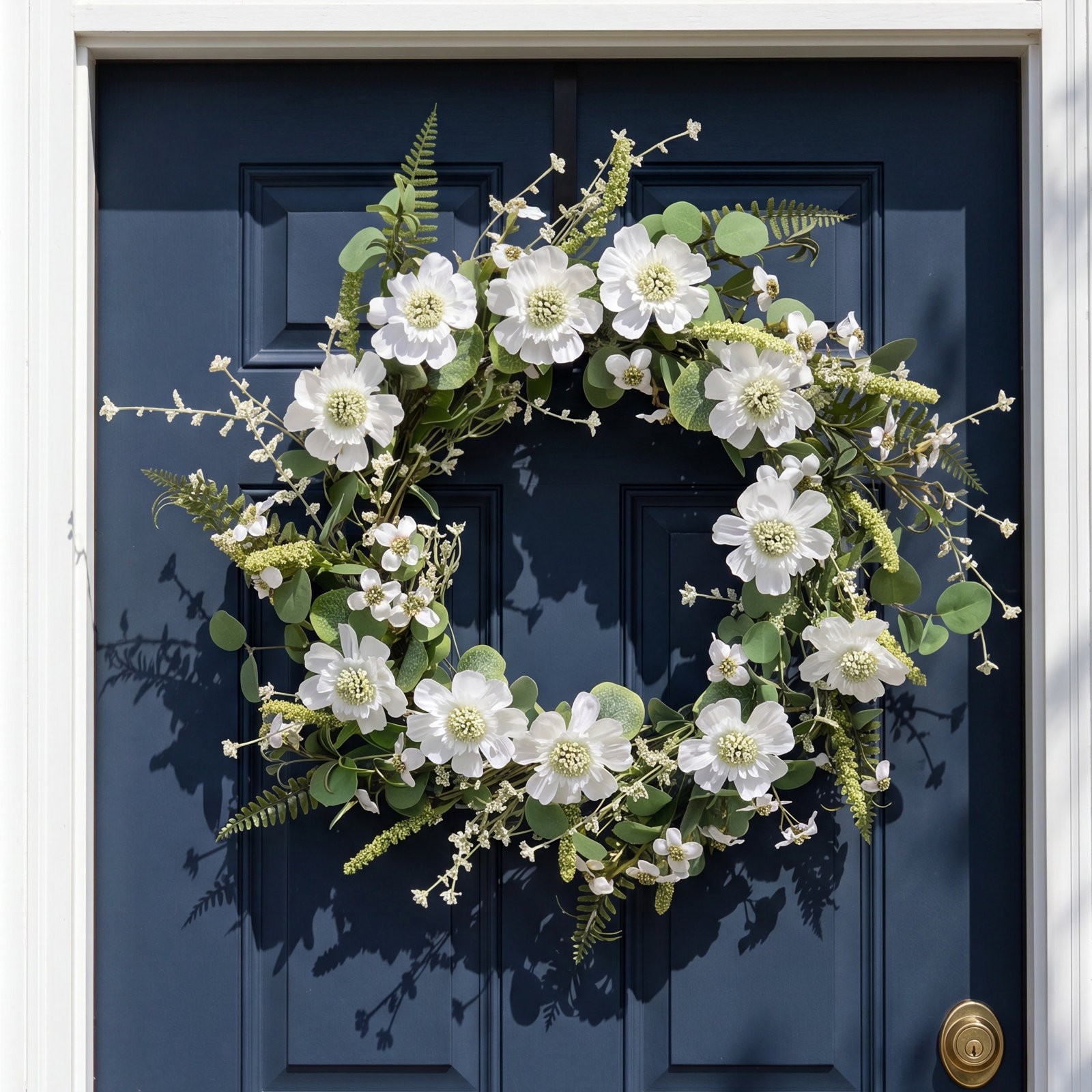 22" Summer Scabiosa Wreath