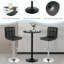Ensemble de table de pub 3 pièces Allana-Jo 24 po et 2 tabourets de bar réglables noirs-582580678