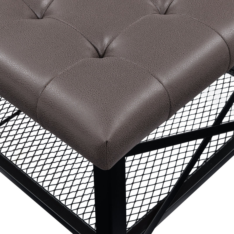 Table basse avec rangement et tablette Sepviva, Brun foncé