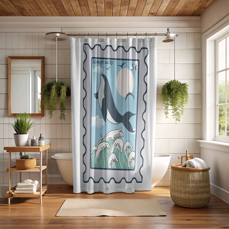 Tarlisha Shower Curtain, 74"H x 71"W
