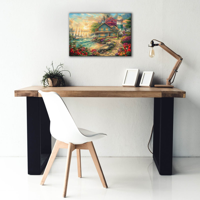 «Sunrise by the Sea» par Chuck Pinson, art mural sur toile, H 18 po x l 26 po x P 0,75 po