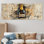 Or noir luxueux Champagne Showers II - ensemble de reproductions d'art mural champagne