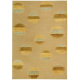 Hand-Knotted Beige Area Rug