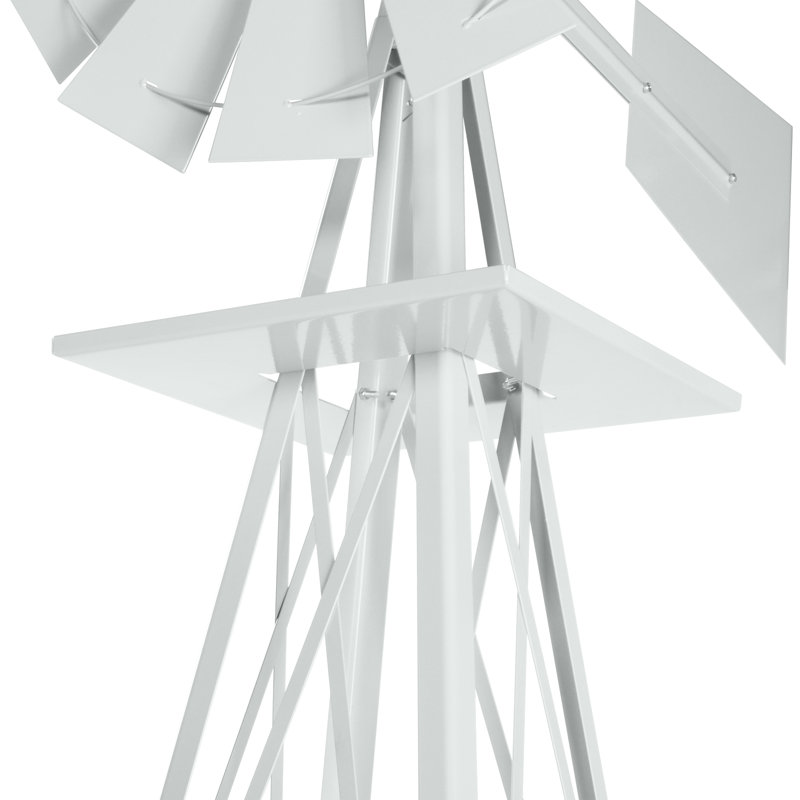Haghni Metal Abstract Windmill, White