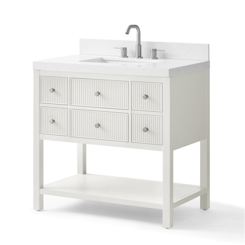  Rollins Bathroom Vanity, Blanc classique, 36"