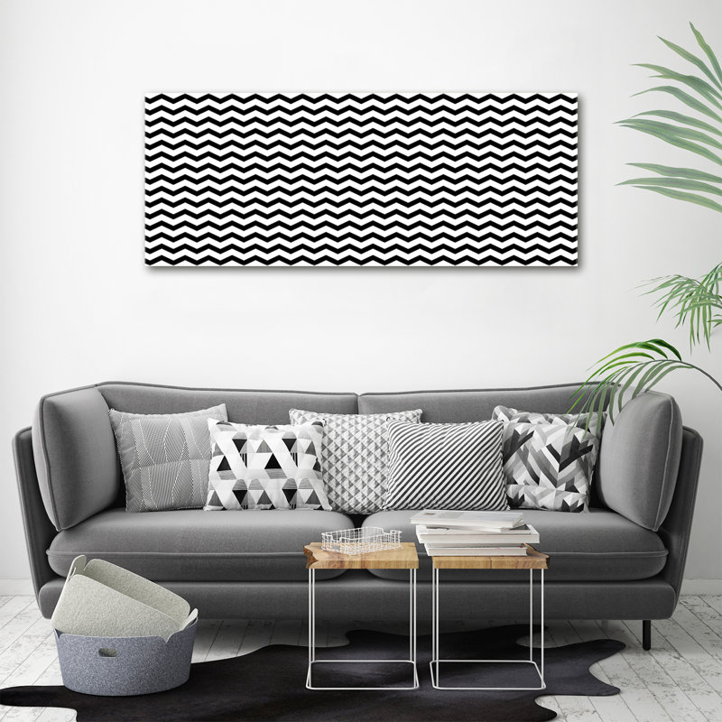 Zigzags - No Frame Print on Canvas