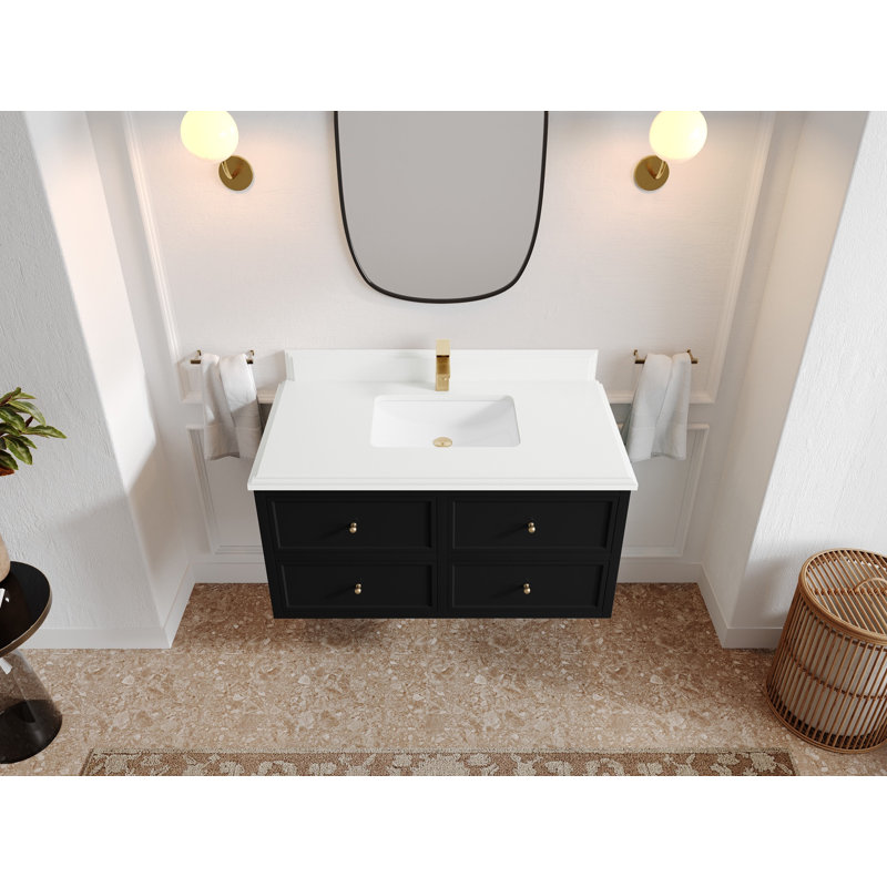 Meuble-lavabo simple 42 po Roswell, 1,5 PO – blanc
