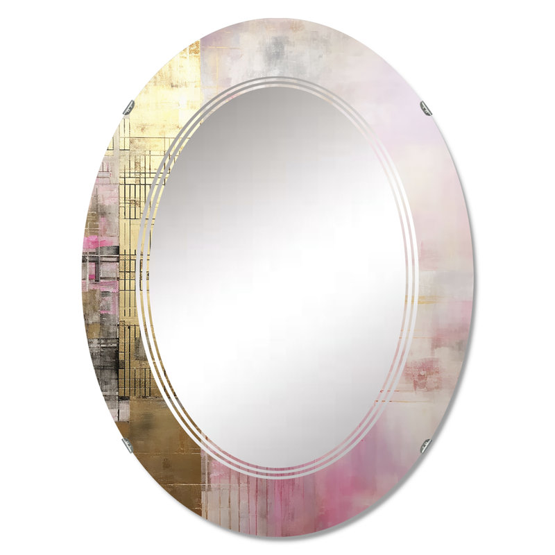 Molyneux - Miroir mural moderne ovale, 36 po x 24 po