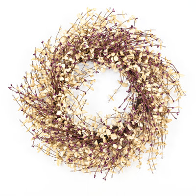 24" Grass, Berry, Twig Thanksgiving Wreath