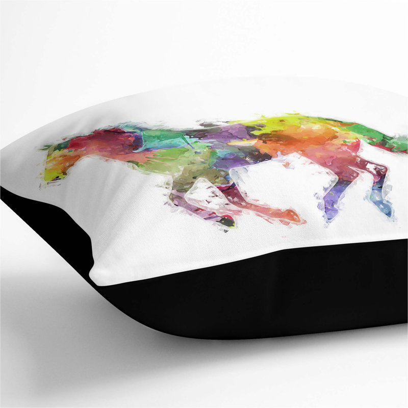 Square Throw Cushion, Black, 40cm H x 40cm W x 15cm D