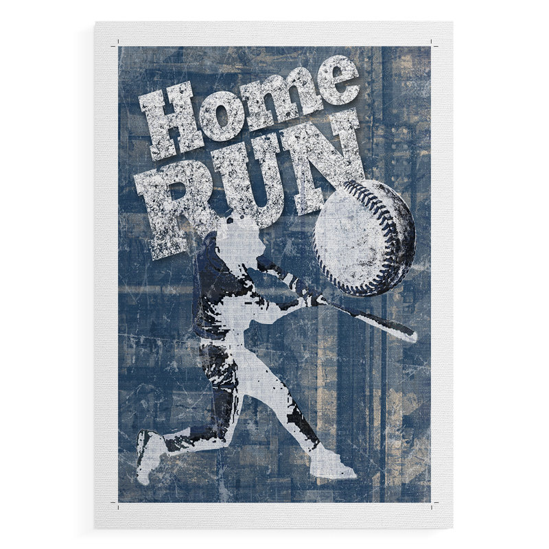 Home Run Hitter - Impression sur toile seulement - NON-CADRE, H 60 po x l 40 po